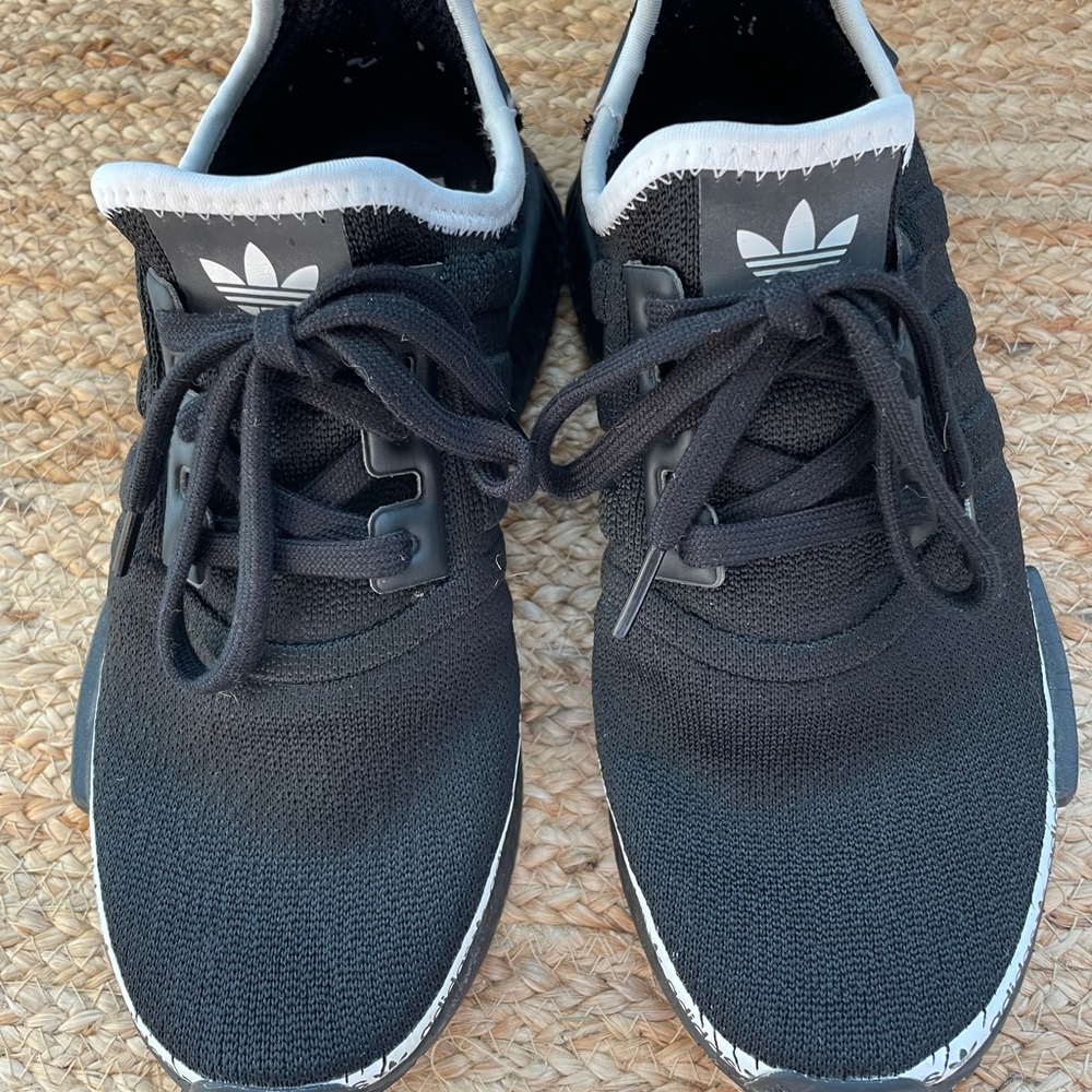 Women’s adidas NMD_R1 black tape logo